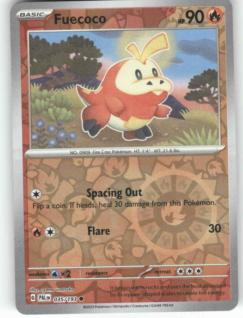 Fuecoco Reverse Holo Common SV02: Paldea Evolved 035/193 NM