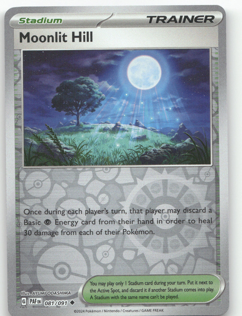 Moonlit Hill Reverse Holo Uncommon SV: Paldean Fates 081/091 NM