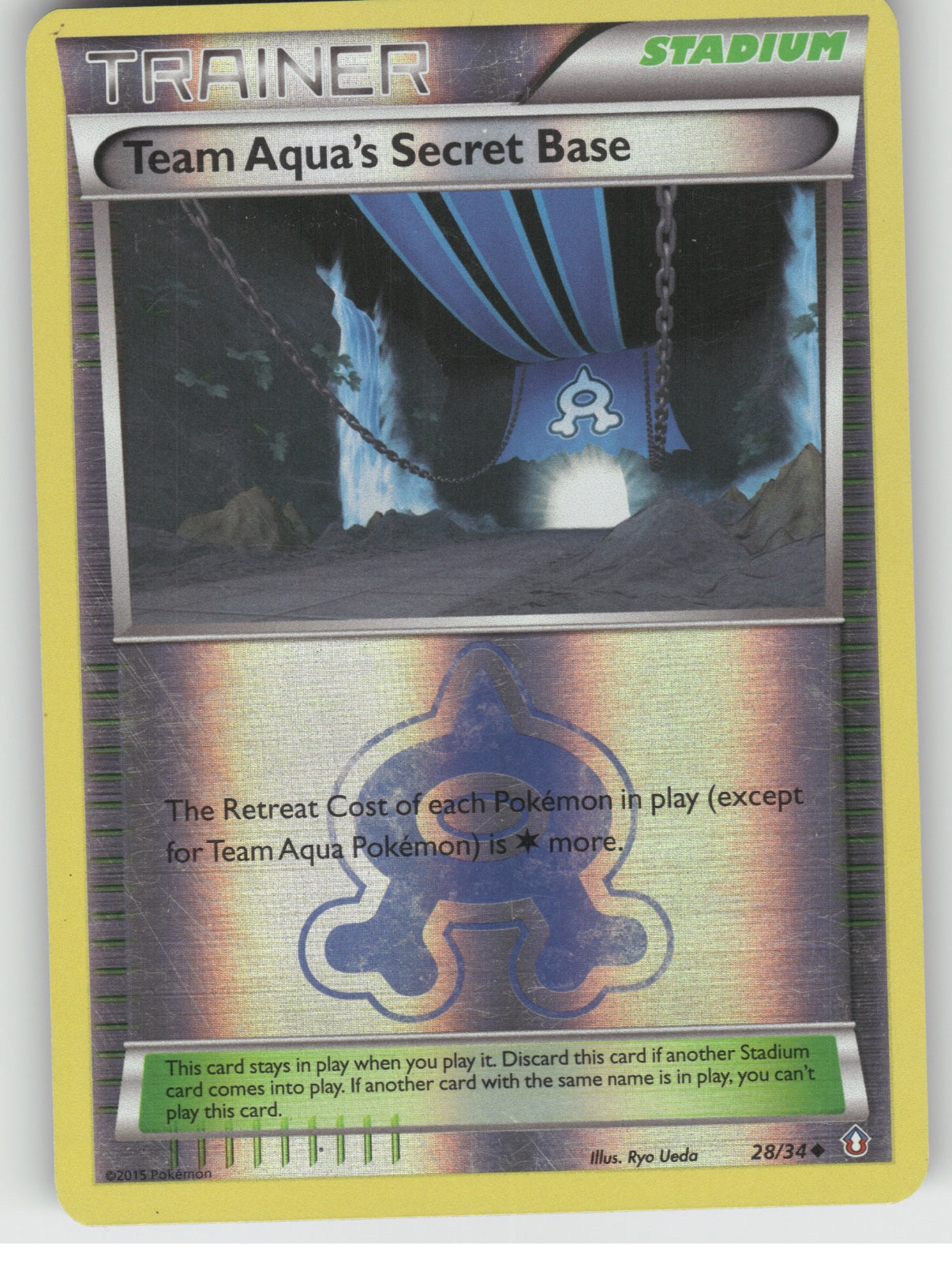 Team Aqua's Secret Base Reverse Holo Uncommon Double Crisis 28/34 MP