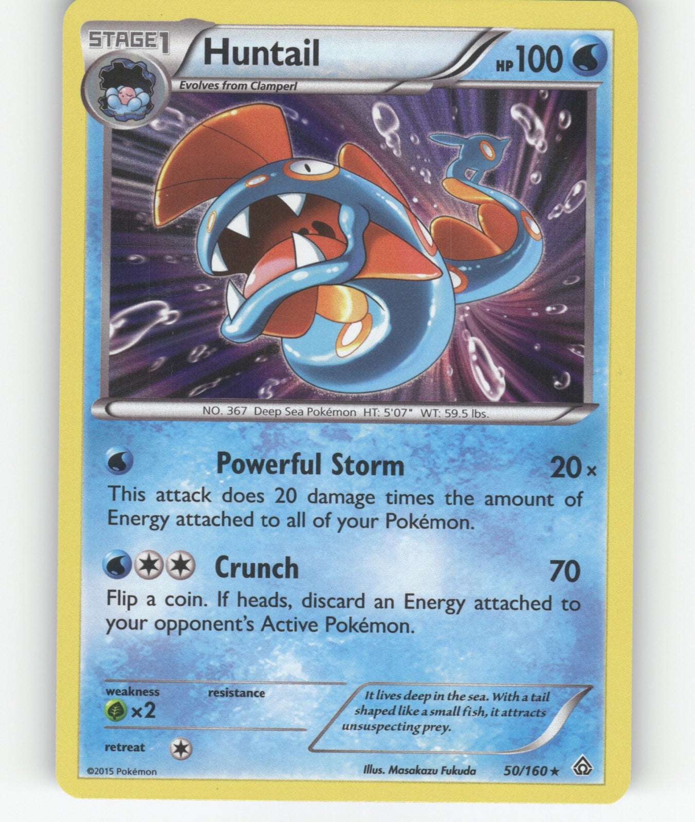 Huntail Holo Rare XY - Primal Clash 50/160 NM