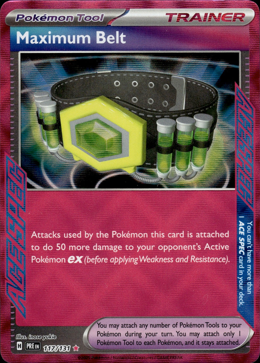 Maximum Belt Holo ACE SPEC Rare SV: Prismatic Evolutions 117/131 NM