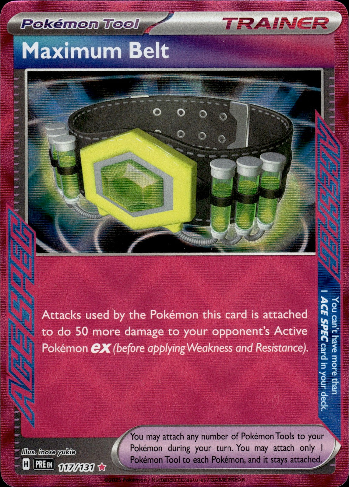 Maximum Belt Holo ACE SPEC Rare SV: Prismatic Evolutions 117/131 NM