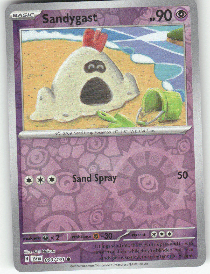 Sandygast Reverse Holo Common SV08: Surging Sparks 090/191 NM