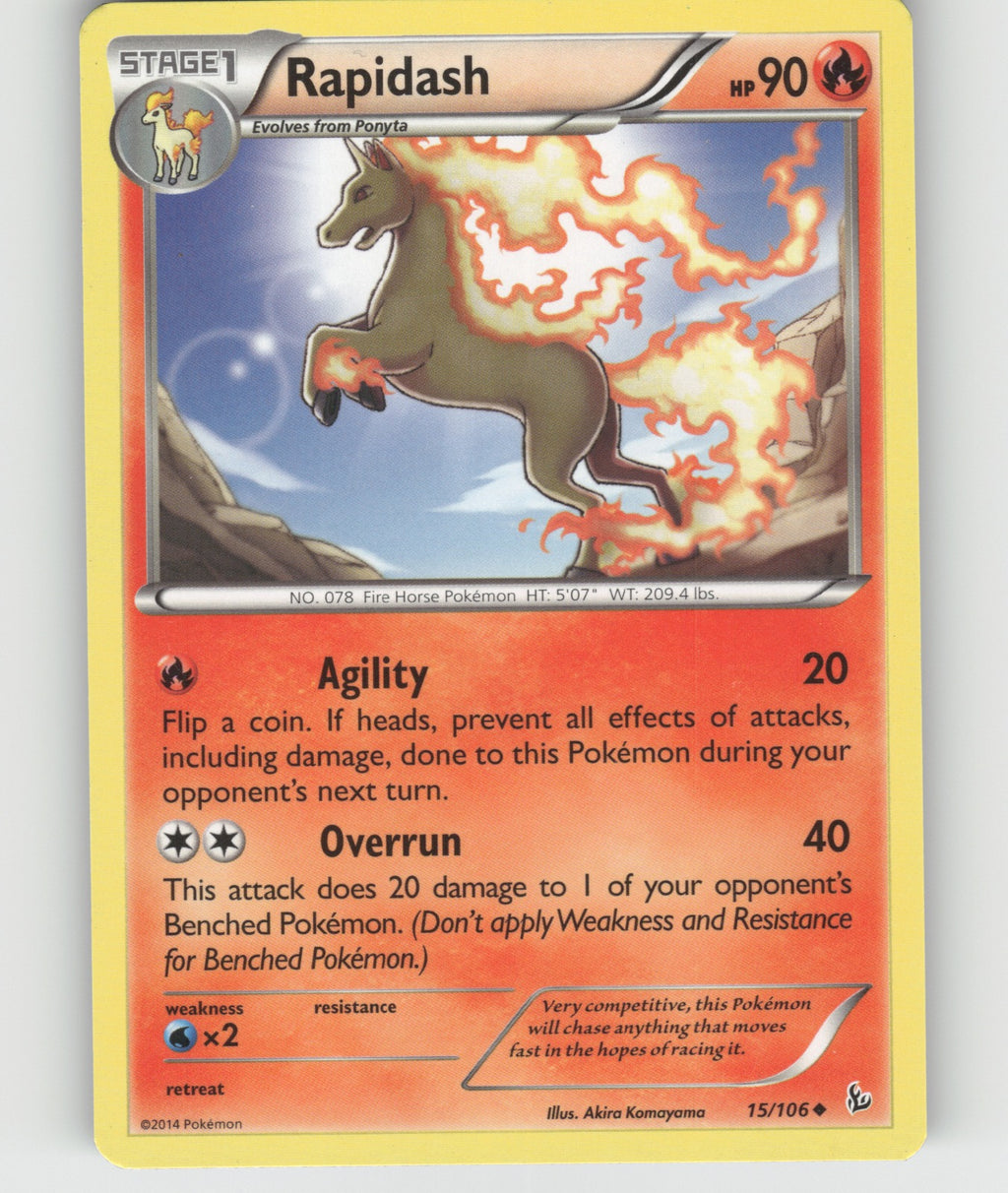 Rapidash Uncommon XY - Flashfire 15/106 NM