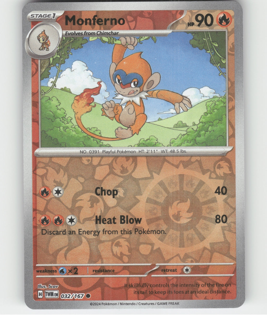 Monferno Common SV06: Twilight Masquerade 032/167 NM