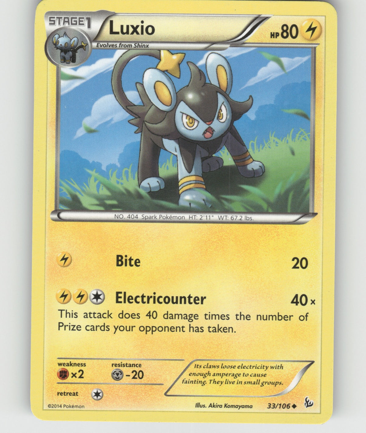 Luxio Uncommon XY - Flashfire 33/106 NM