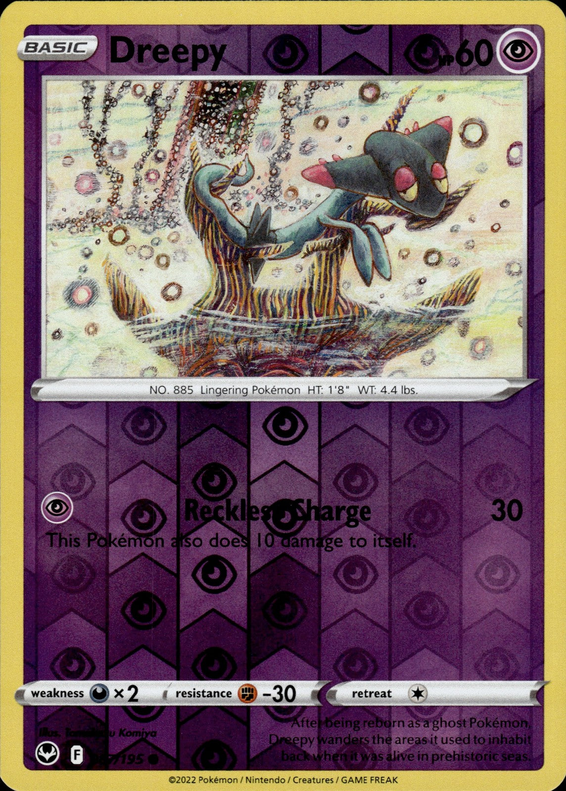 Dreepy Reverse Holo Common SWSH12: Silver Tempest 087/195 NM