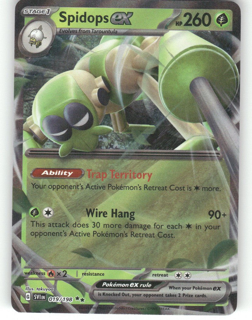Spidops ex - Holo Double Rare SV01: Scarlet & Violet Base Set 019/198 NM