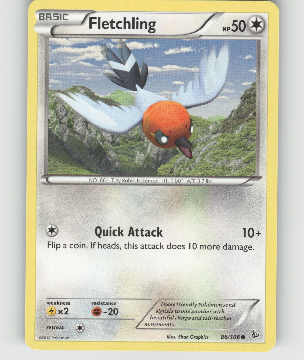 Fletchling Common XY - Flashfire 86/106 NM