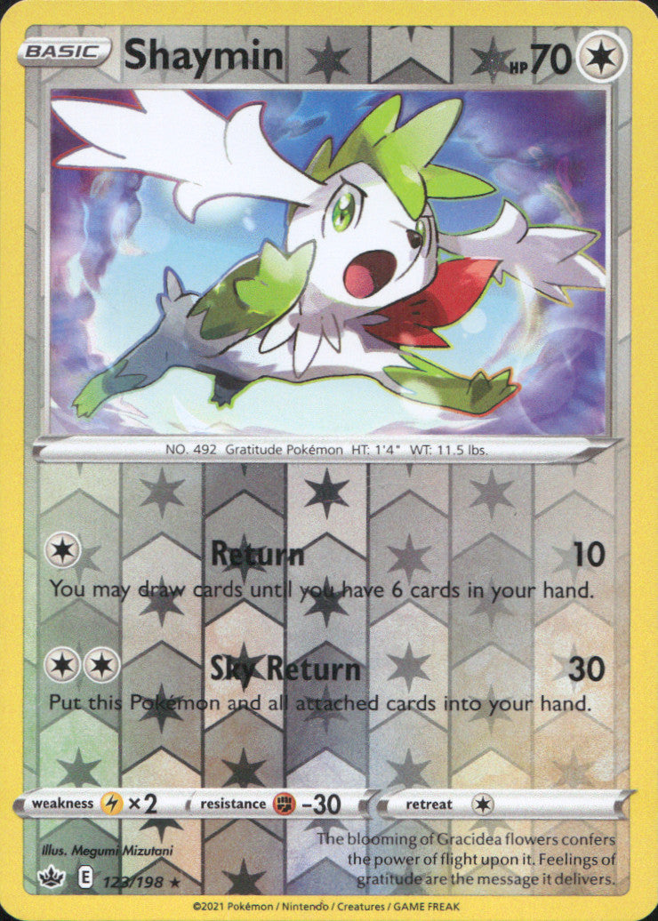 Shaymin Reverse Holo Holo Rare SWSH06: Chilling Reign 123/198 NM