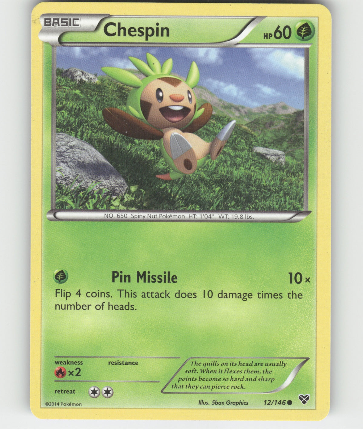 Chespin Common XY Base Set 12/146 LP