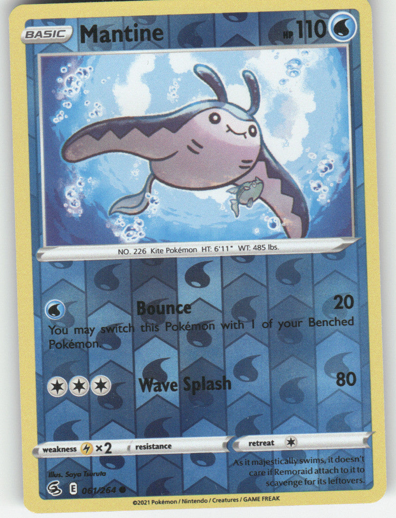 Mantine Reverse Holo Common SWSH08: Fusion Strike 061/264 NM