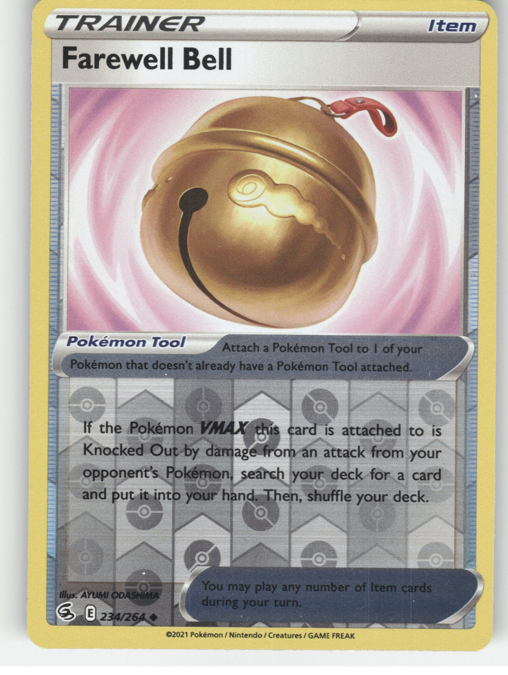 Farewell Bell Reverse Holo Uncommon SWSH08: Fusion Strike 234/264 NM