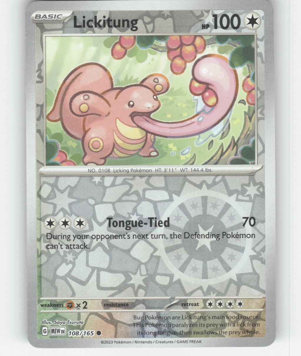 Lickitung Reverse Holo Common SV: Scarlet & Violet 151 108/165 NM