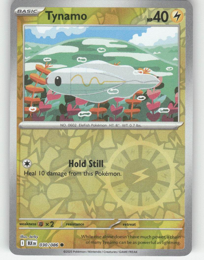 Tynamo Reverse Holo Common SV: Black Bolt 030/086 NM