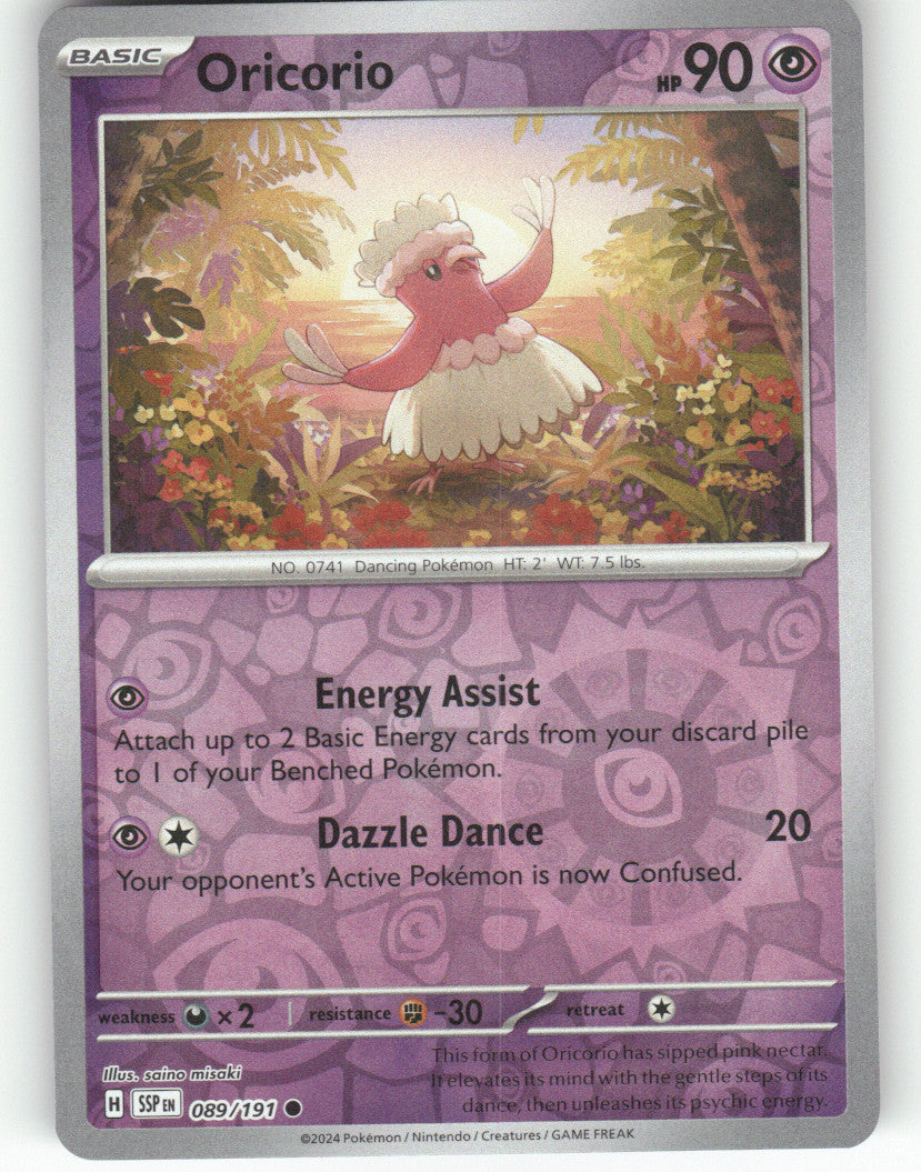 Oricorio Reverse Holo Common SV08: Surging Sparks 089/191 NM