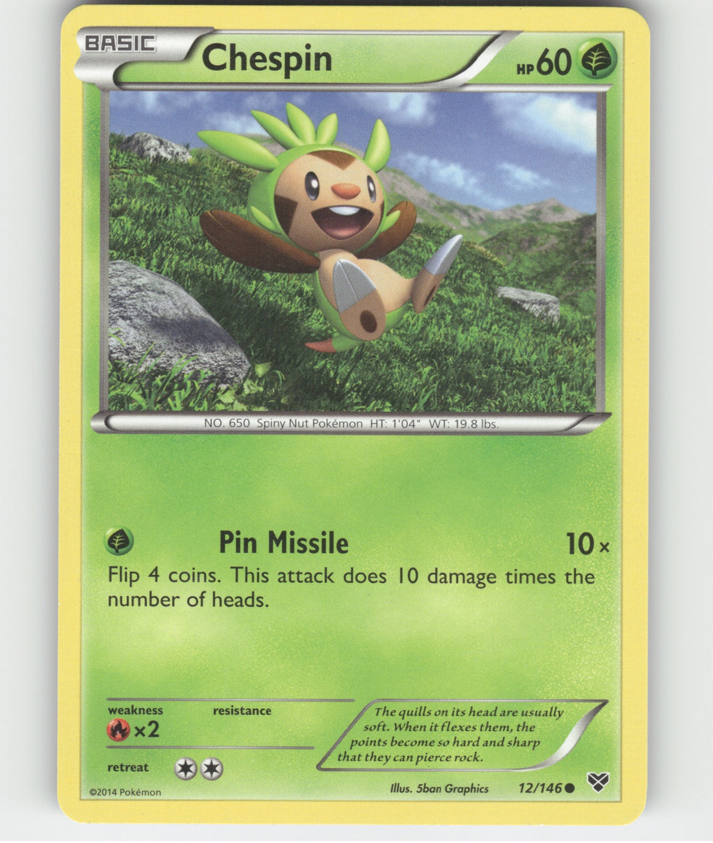 Chespin Common XY Base Set 12/146 LP