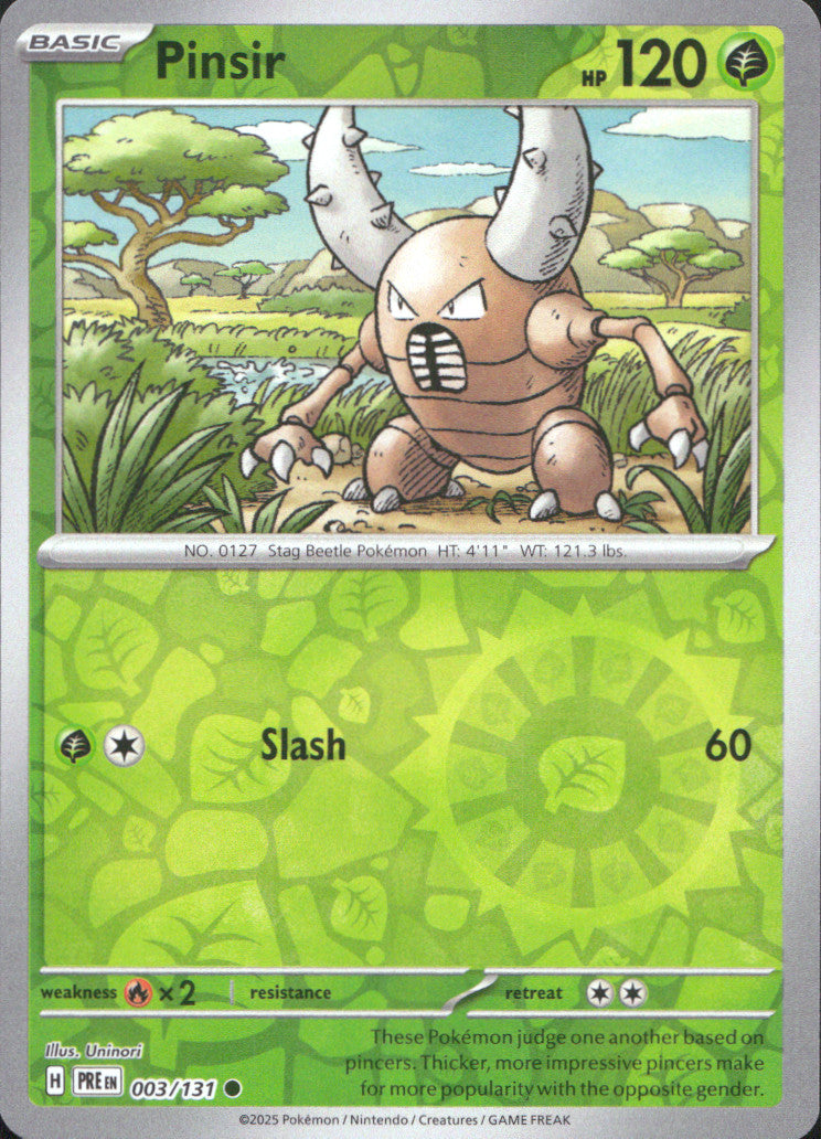 Pinsir Reverse Holo Common SV: Prismatic Evolutions 003/131 NM