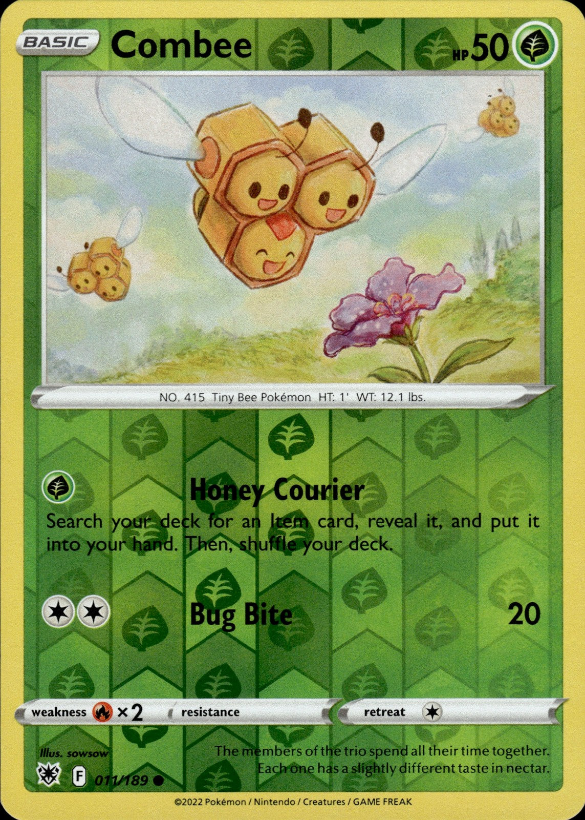 Combee Reverse Holo Common SWSH10: Astral Radiance 011/189 NM