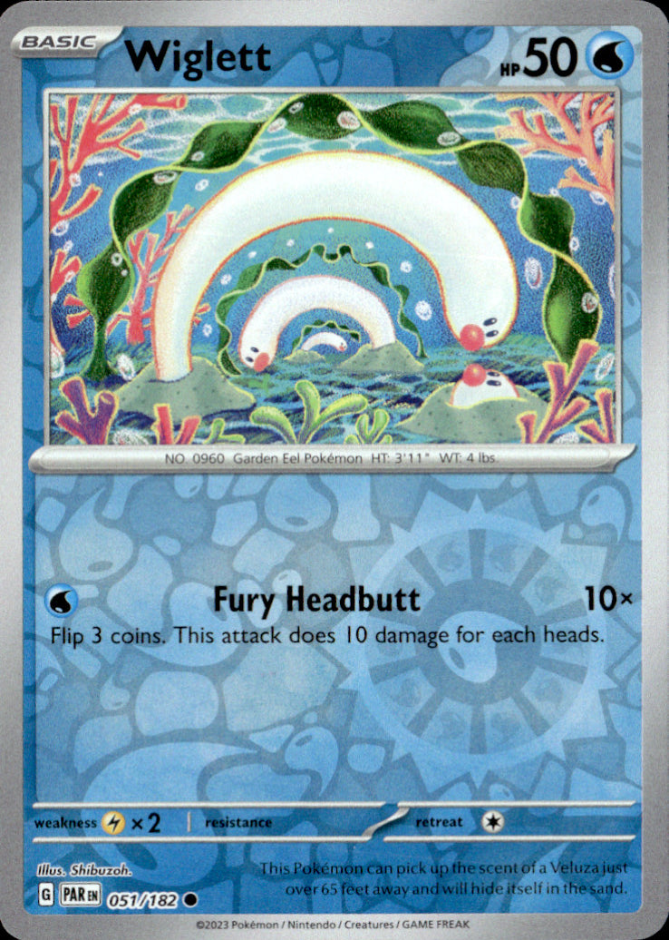 Wiglett Reverse Holo Common SV04: Paradox Rift 051/182 NM
