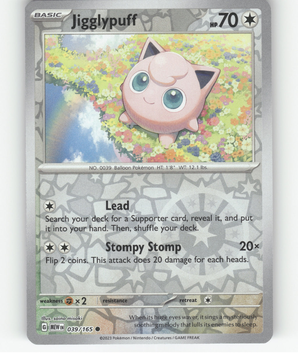 Jigglypuff Reverse Holo Common SV: Scarlet & Violet 151 039/165 NM