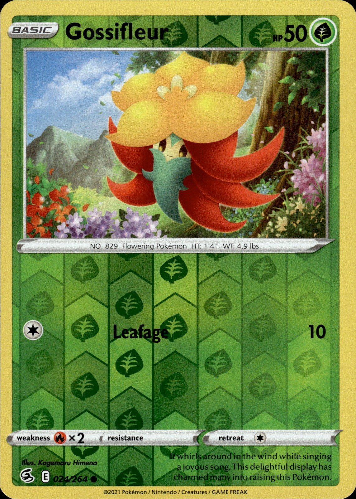 Gossifleur Reverse Holo Common SWSH08: Fusion Strike 024/264 NM