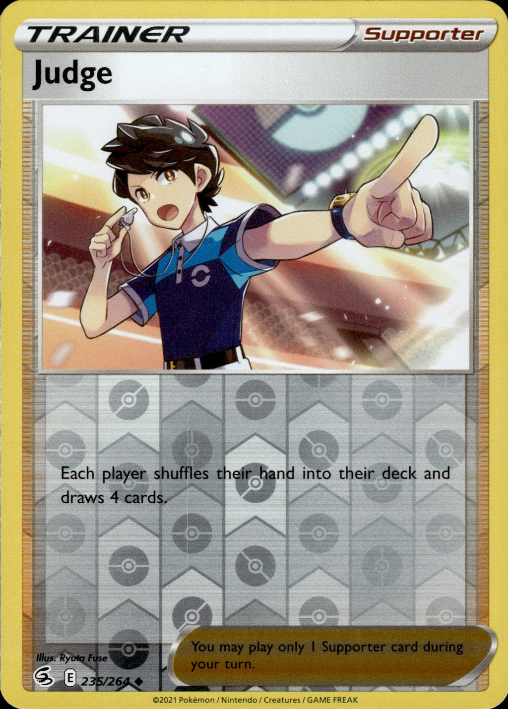 Judge Reverse Holo Uncommon SWSH08: Fusion Strike 235/264 NM