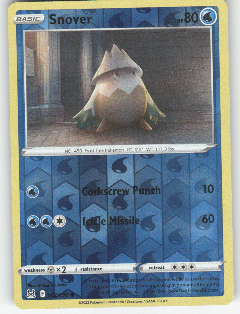 Snover Reverse Holo Common SWSH11: Lost Origin 042/196 NM