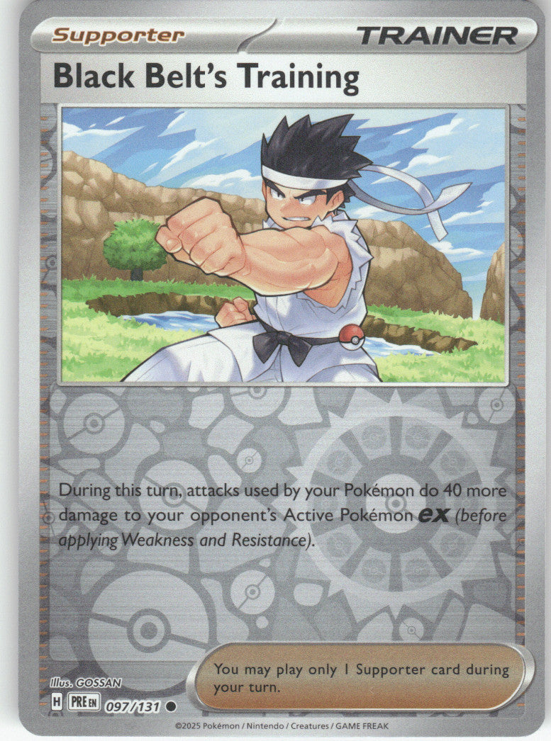 Black Belt's Training Reverse Holo Common SV: Prismatic Evolutions 097/131 NM