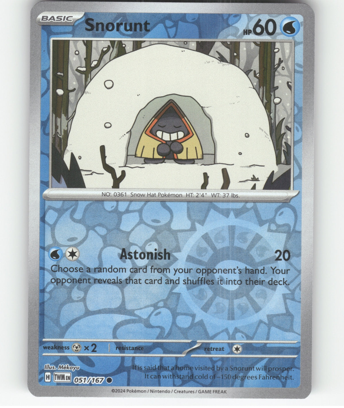 Snorunt Common SV06: Twilight Masquerade 051/167 NM