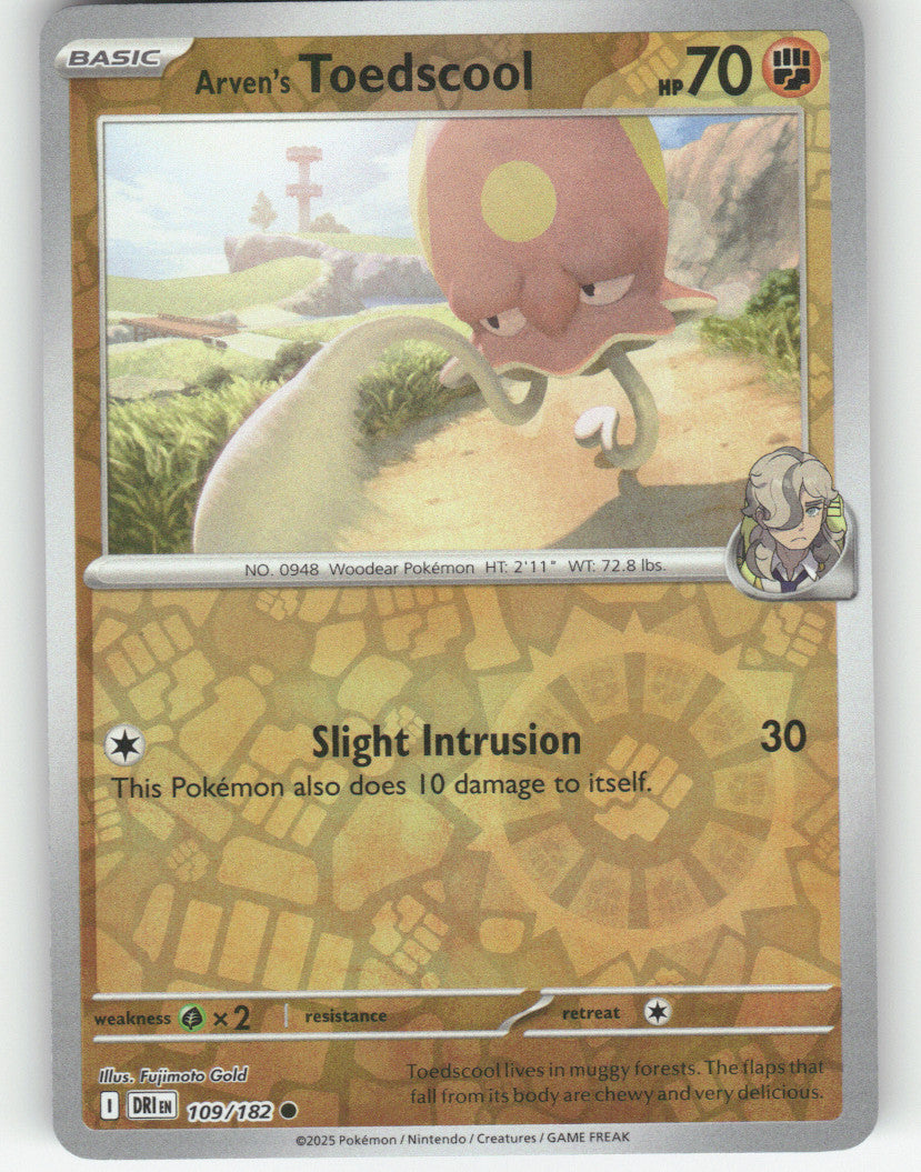 Arven's Toedscool Reverse Holo Common SV10: Destined Rivals 109/182 NM