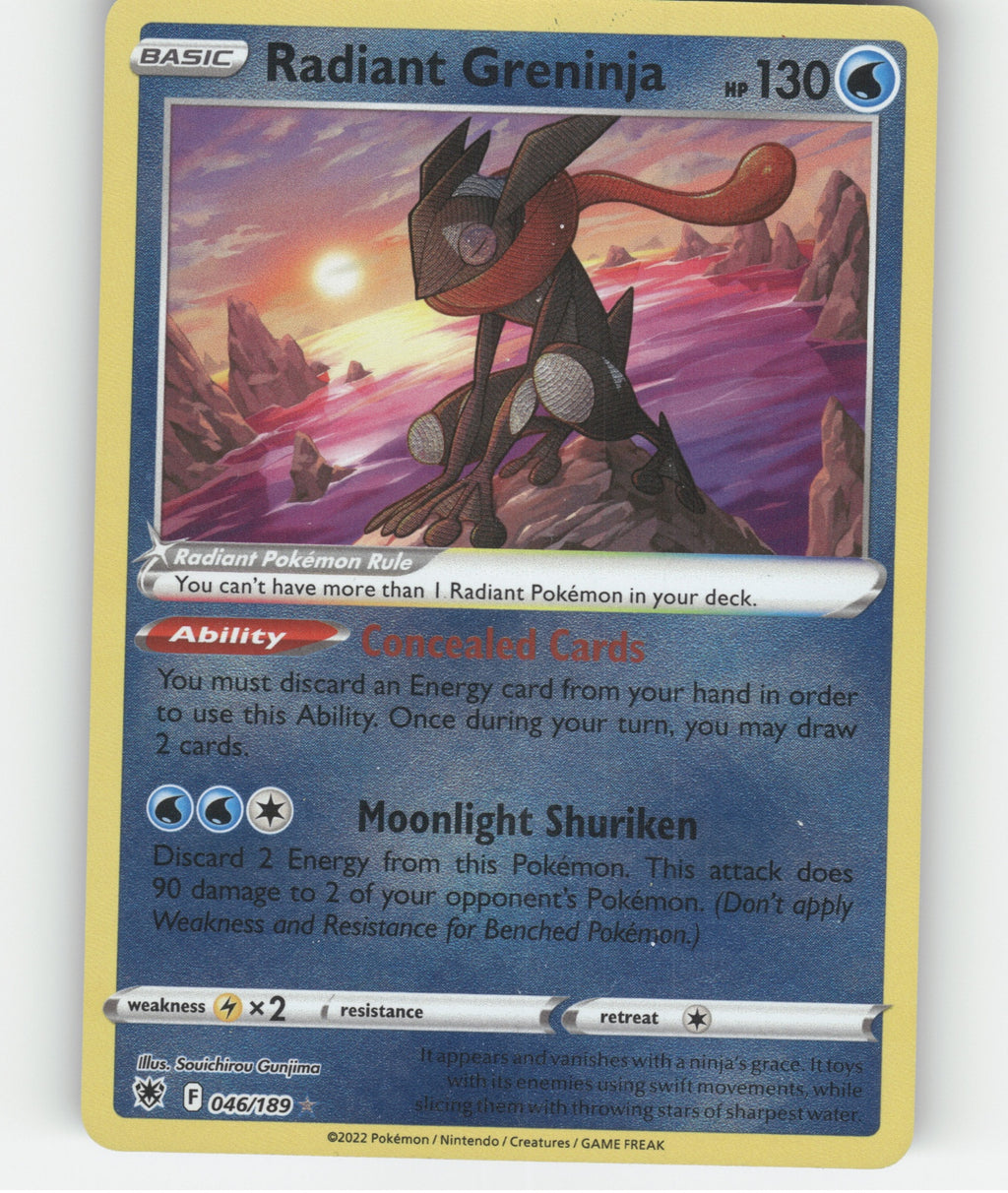 Radiant Greninja Holo Radiant Rare SWSH10: Astral Radiance 046/189 NM