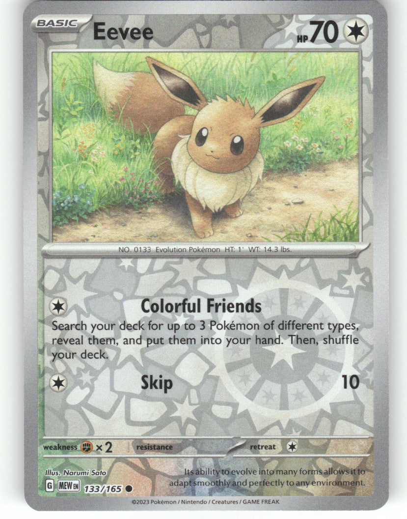 Eevee Reverse Holo Common SV: Scarlet & Violet 151 133/165 NM