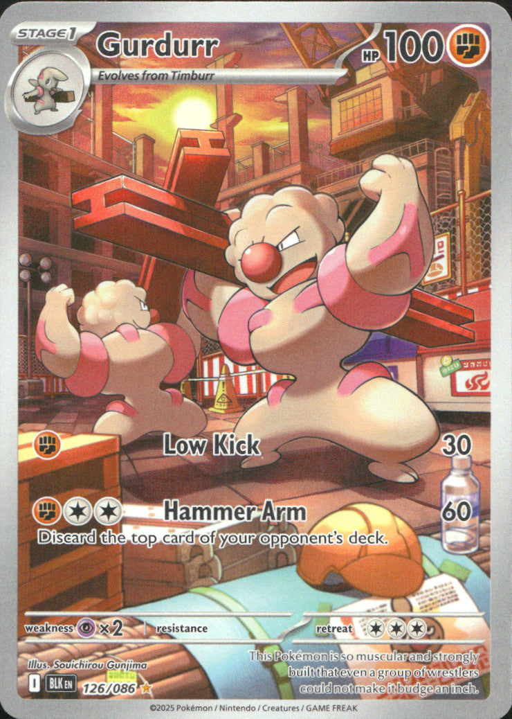 Gurdurr Holo Illustration Rare SV: Black Bolt 126/086 NM