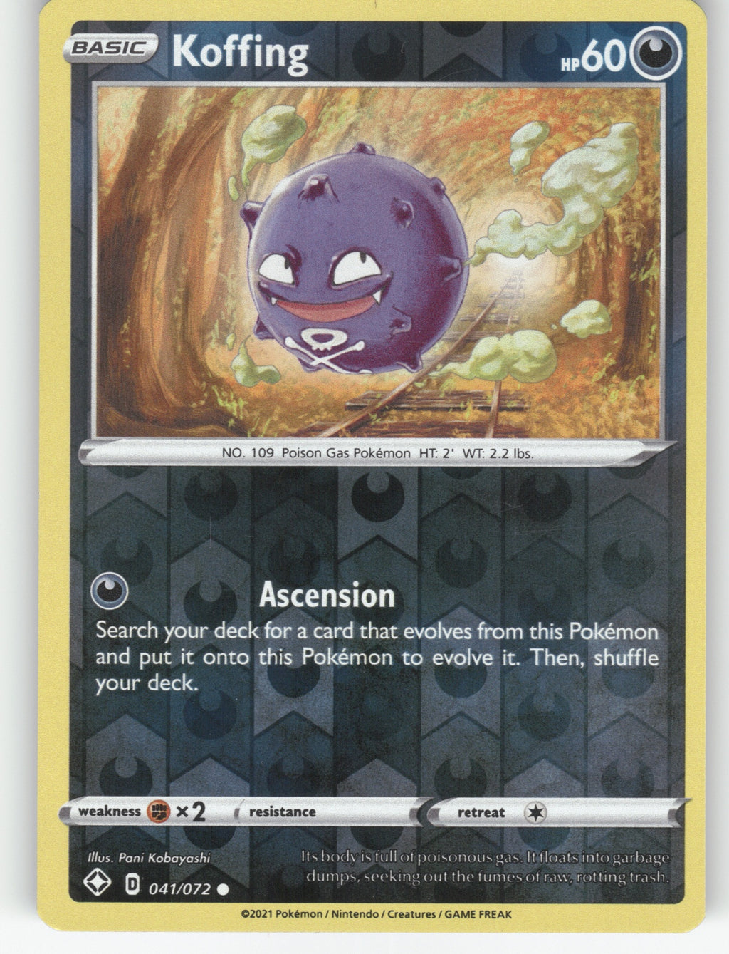 Koffing Reverse Holo Common Shining Fates 041/072 NM
