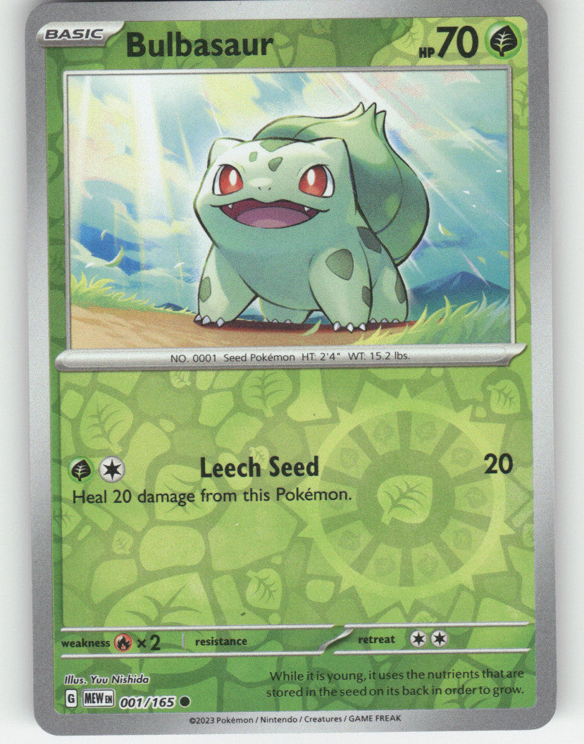 Bulbasaur Reverse Holo Common SV: Scarlet & Violet 151 001/165 NM