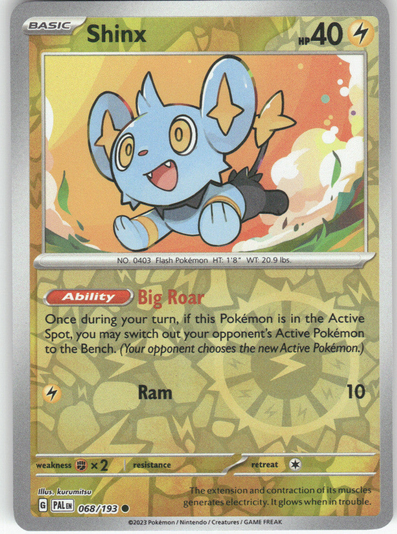 Shinx Reverse Holo Common SV02: Paldea Evolved 068/193 NM
