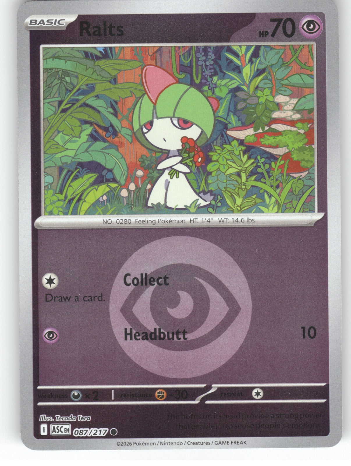 Ralts (Energy Symbol Pattern) Reverse Holo Common ME: Ascended Heroes 087/217 NM