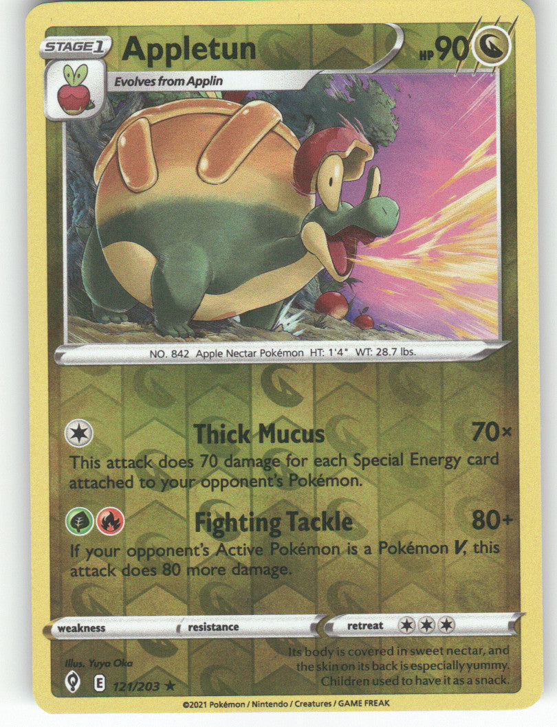 Appletun Reverse Holo Rare SWSH07: Evolving Skies 121/203 NM