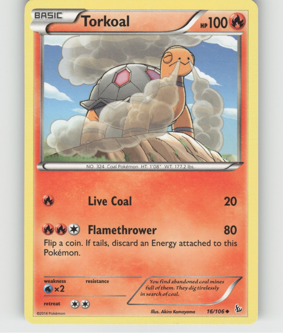 Torkoal Uncommon XY - Flashfire 16/106 NM