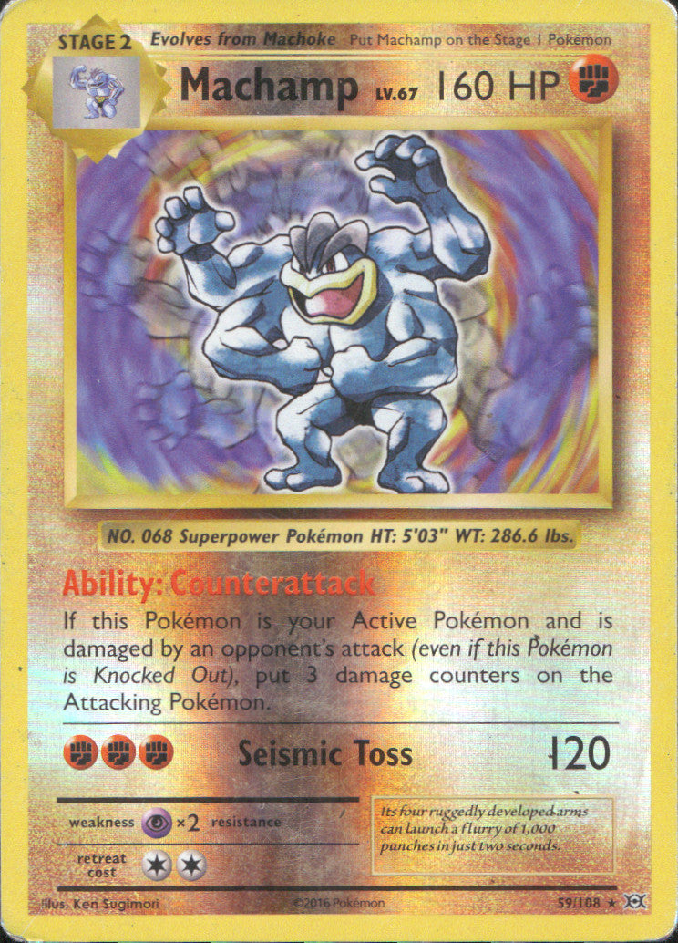 Machamp Reverse Holo Holo Rare XY - Evolutions 59/108 NM