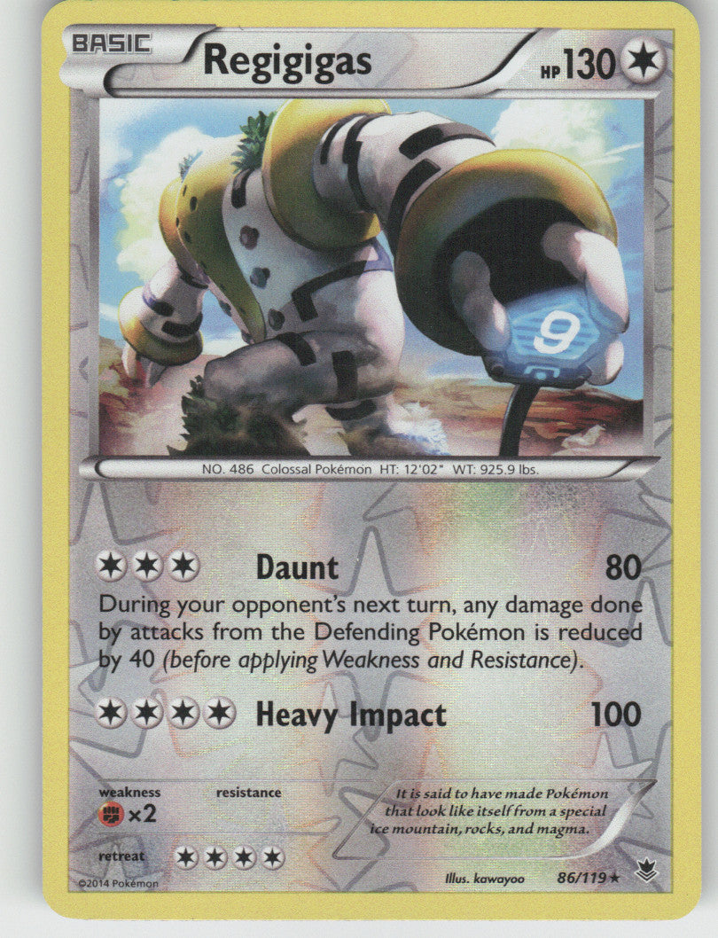 Regigigas Reverse Holo Holo Rare XY - Phantom Forces 86/119 NM