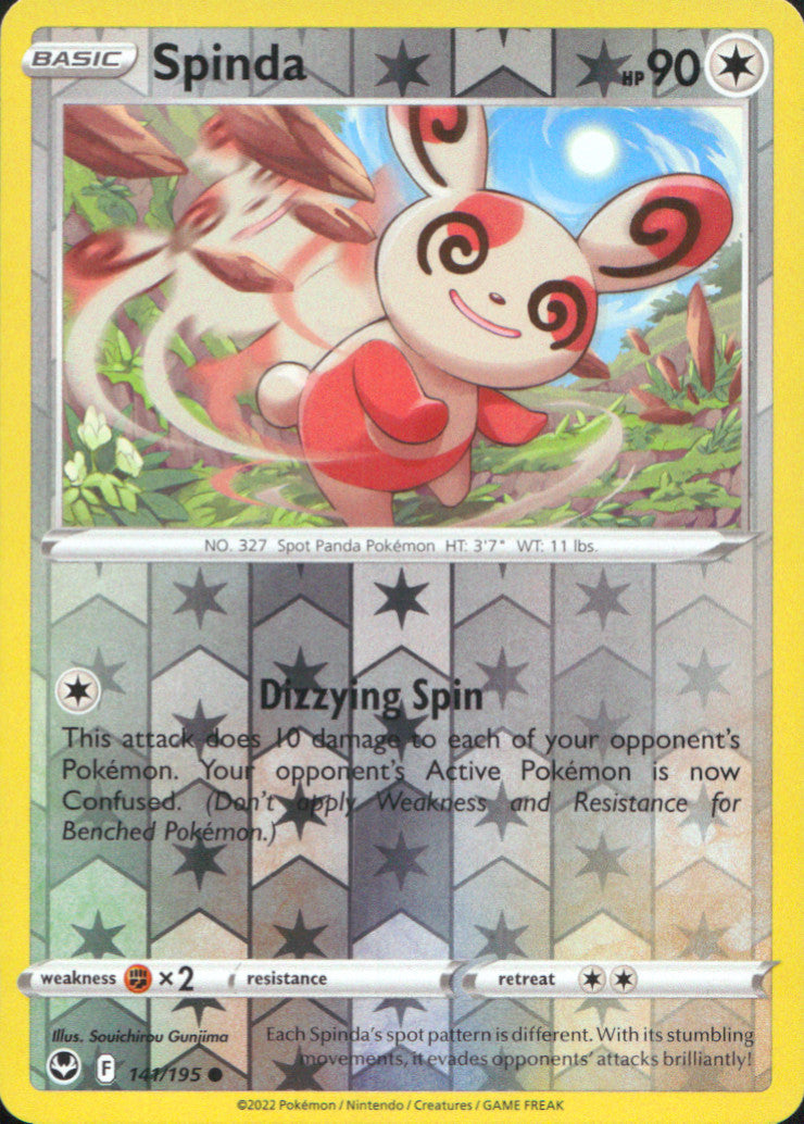 Spinda Reverse Holo Common SWSH12: Silver Tempest 141/195 NM