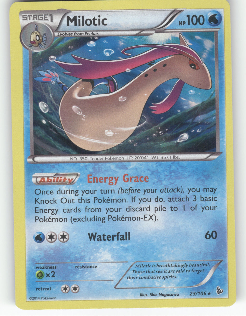 Milotic Holo Rare XY - Flashfire 23/106 NM
