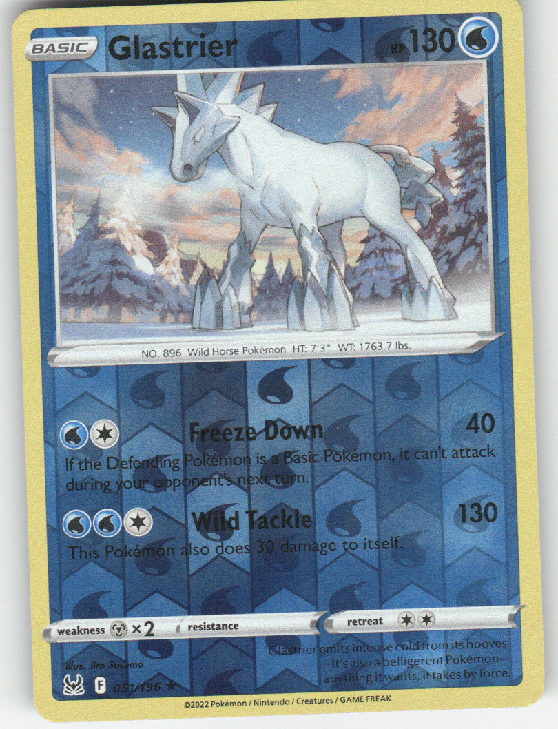 Glastrier Reverse Holo Holo Rare SWSH11: Lost Origin 051/196 NM