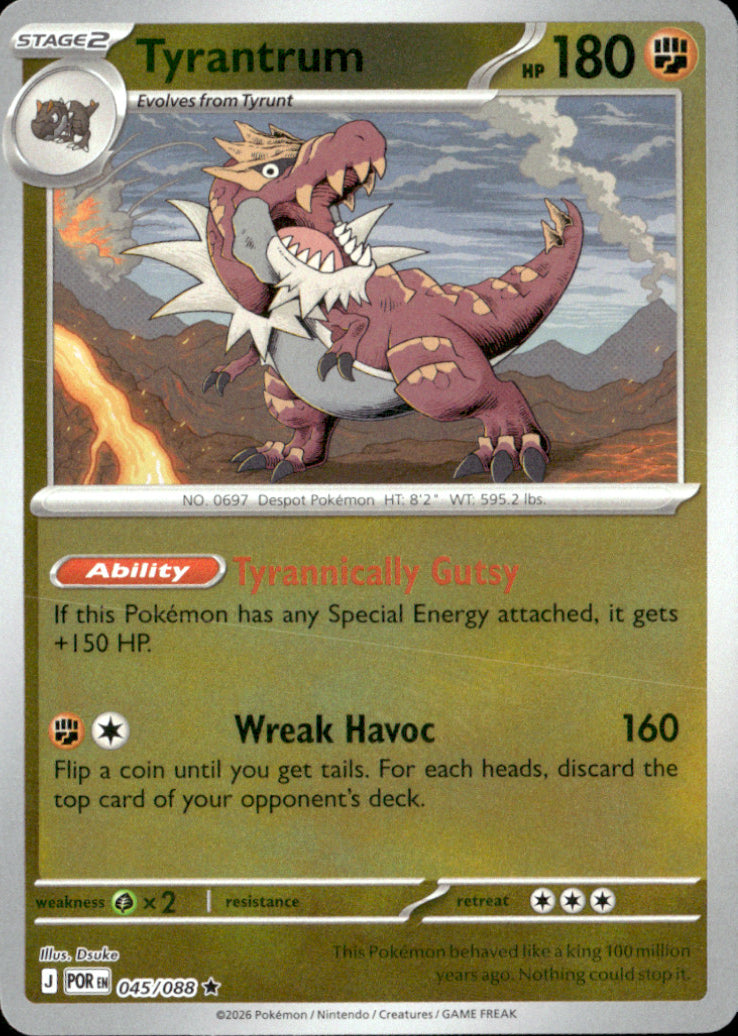 Tyrantrum Rare Deck Exclusives 045/088 NM