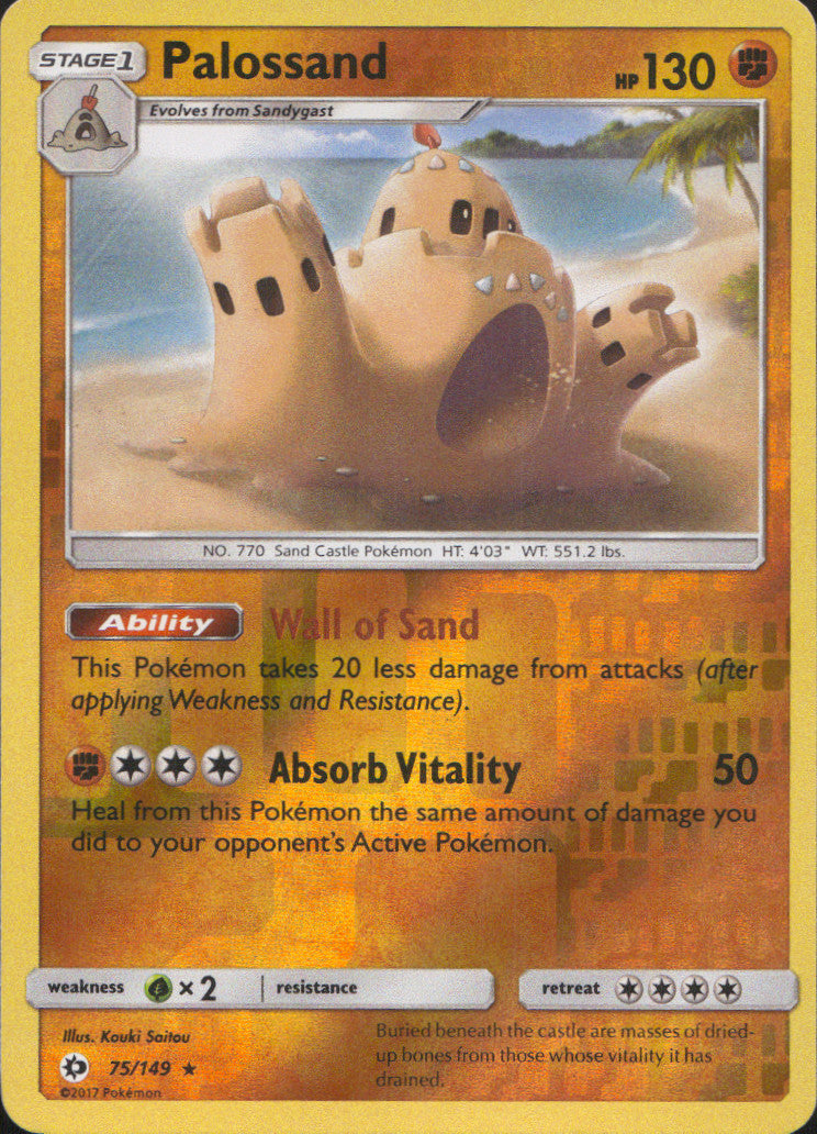Palossand Reverse Holo Rare SM Base Set 75/149 NM