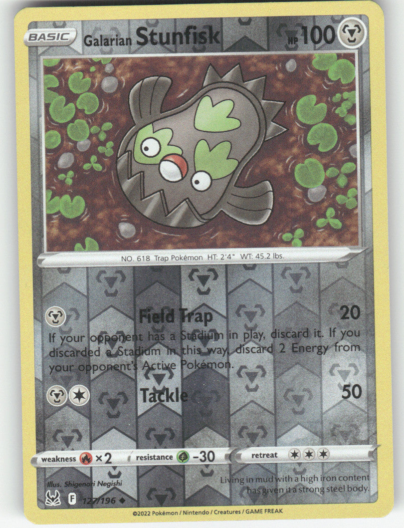 Galarian Stunfisk Reverse Holo Uncommon SWSH11: Lost Origin 127/196 NM