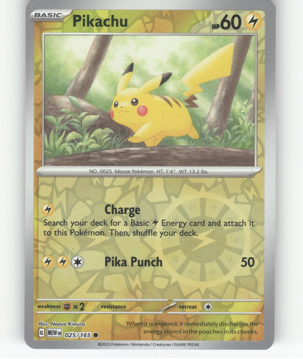 Pikachu Reverse Holo Common SV: Scarlet & Violet 151 025/165 NM