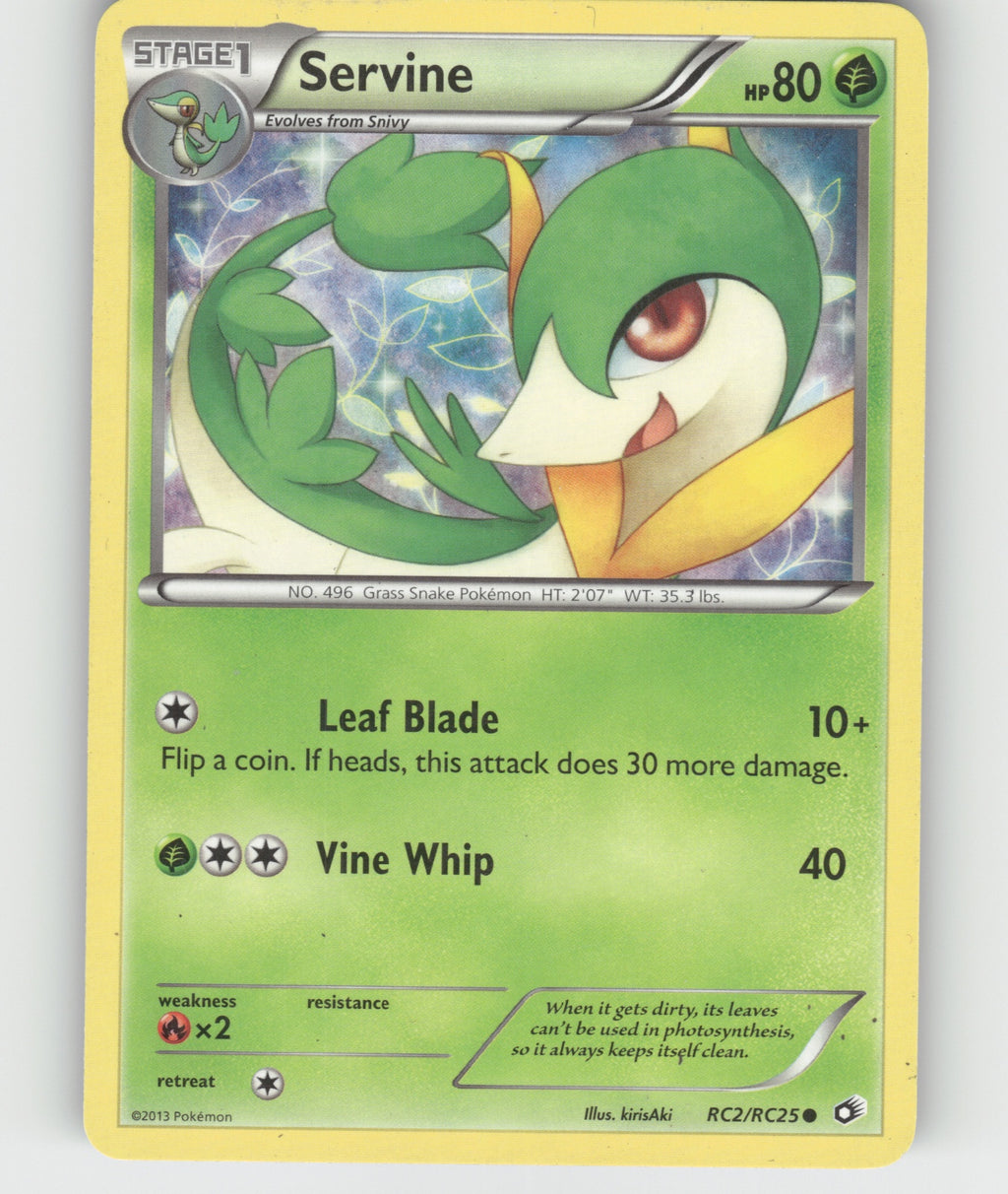 Servine Holo Common Legendary Treasures: Radiant Collection RC2/RC25 NM